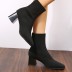 solid color British style thick high heels knitted boots NSYBJ138086