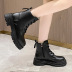 British style solid color thic heel short boots NSYBJ138093
