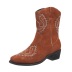 embroidered ethnic style wedge short boots NSYBJ138095