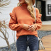suéter de punto con manga farol y solapa con volantes en color liso NSMMY138109