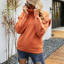 solid color ruffled lapel lantern sleeve knitted sweater NSMMY138109