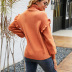 suéter de punto con manga farol y solapa con volantes en color liso NSMMY138109