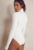 solid color high-neck long-sleeved bottoming slim stretch knitted jumpsuit NSMDF138134
