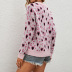contrast color love jacquard knitted round neck pullover sweater NSMMY138137