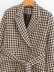 checked pattern double-breasted long coat NSAM139072