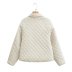 abrigo de algodón de manga larga con solapa simple en color liso NSAM139073