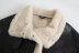 long sleeve lapel Fleece Faux Leather stitching Jacket NSAM139078