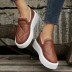 zapatos sin cordones de color liso con suela gruesa NSYBJ139080