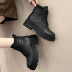 thick-soled thick heel short tube lace-up cotton short boots NSYBJ139081