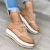 retro lacquered thick flat bottom shoes NSYBJ139082