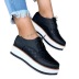 retro lacquered thick flat bottom shoes NSYBJ139082