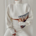 Solid color turtleneck woolen slim long sleeve sweater NSAFS139157