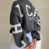 round neck warm thick letter printing loose sweatshirt NSAFS139158