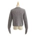 Single-breasted V-neck slim-fit elastic cuffs long-sleeved sweater NSXDX139167