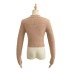 solid color Single-breasted V-neck slim long-sleeved knitted cardigan NSXDX139168