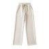 Straight elastic waist tie high waist trousers NSXDX139170