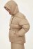 abrigo de algodón con cordón grueso suelto de color liso NSYXB139175