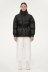 abrigo de algodón con cordón grueso suelto de color liso NSYXB139175