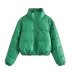 PU imitation leather stand collar long sleeve cotton coat NSYXB139182