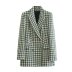 chaqueta de traje con solapa y manga larga con textura de lana NSYXB139187
