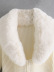 solid color retro V-neck tie plush crop knitting cardigan NSYXB139188