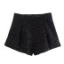 shorts de cintura alta de terciopelo con cuentas NSYXB139193