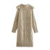 solid color lapel long sleeve knitted cardigan NSYXB139202