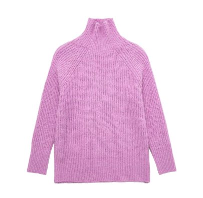 Solid Color Long-sleeved Half-high Collar Sweater NSYXB139204