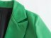 abrigo de manga larga de longitud media con solapa de color sólido NSYXB139206
