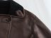 chaqueta casual de color sólido con solapa de manga larga suelta de doble cara NSYXB139211