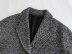 abrigo de solapa de manga larga suelto con patrón de espiga de botonadura sencilla de lana NSYXB139213