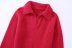 POLO collar long sleeve casual solid color sweater NSYXB139215