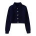 knitted single-breasted lapel bow long-sleeved cardigan NSYXB139220