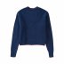 round neck long sleeve casual contrasting color sweater NSYXB139222