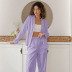 solid color cotton long-sleeved top trousers loungewear set NSMSY139230