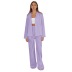 solid color cotton long-sleeved top trousers loungewear set NSMSY139230