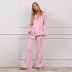 Pink Bubble Wrinkled Cotton Homewear Long-sleeved Trousers loungewear NSMSY139235