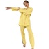 solid color cotton long-sleeved top and trousers loungewear can be worn outside NSMSY139239