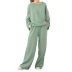 solid color knitted sweater trousers pajamas set can be worn outside NSMSY139243
