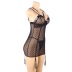 garter belt see-through net yarn slip nightdress with G-string NSOYM139259