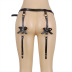 faux leather high tube stockings metal clip buckle garter belt NSOYM139271