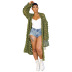 solid color knitted hand hook hollow long knitted cardigan NSHOM139282