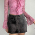 wool woven tie retro solid color high waist skirt NSGXF139310