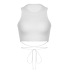 solid color tie-up hairy ultra-short vest NSGXF139316