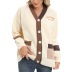 embroidery long-sleeved loose color matching knitted cardigan NSZXS139342