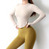 high-elastic long-sleeved fitness round neck solid color yoga top NSYWH139366