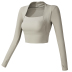 hip-lifting high-elastic long sleeve tight solid color Yoga clothing with chest pad NSYWH139371