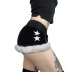 stitching color contrast star print Velvet plush shorts NSGXF139400