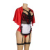 plus size sexy suspenders stitching hooded slim color matching underwear suit NSOYM139420