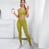 hip-lifting high-elastic high waist backless solid color yoga two-piece set NSYWH139363